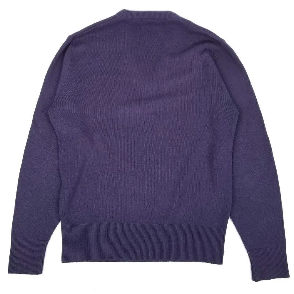 VINTAGE Pierre Cardin Luxe Orlon Purple V-Neck Sweater Old Money Quiet Luxury